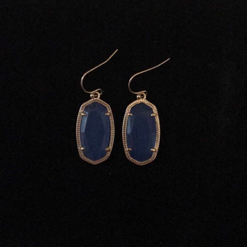 small clear blue kendra scott earrings